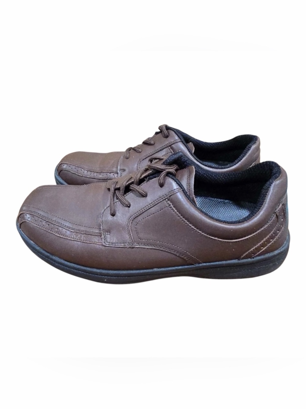 Orthofeet 467 Gramercy Mens Size 11.5 Medium Brown Leather Diabetic Oxford Dress